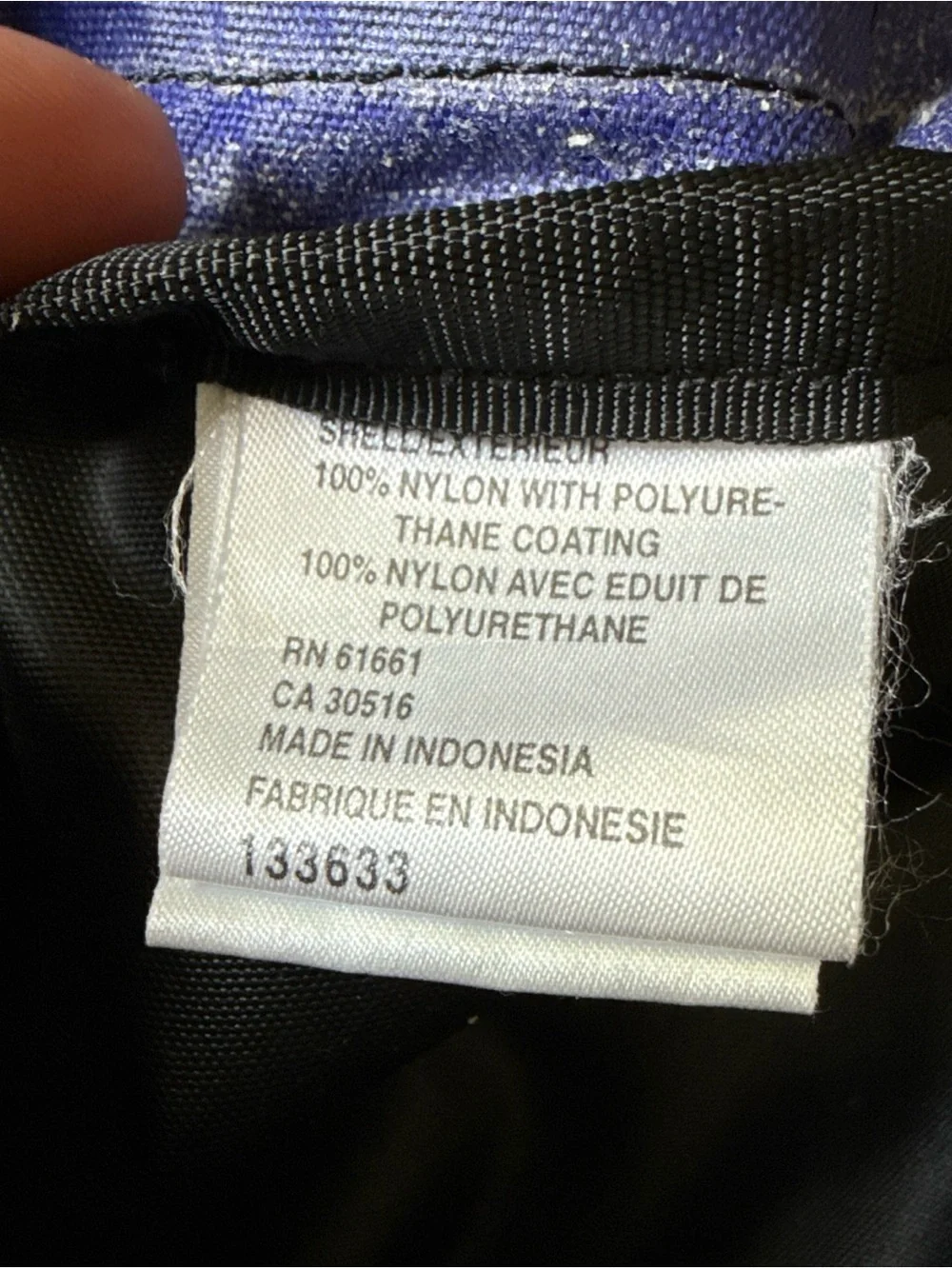 The North Face Backpack Duffle Bag Blue And Black Retro Bag Y2k VTG Vintage